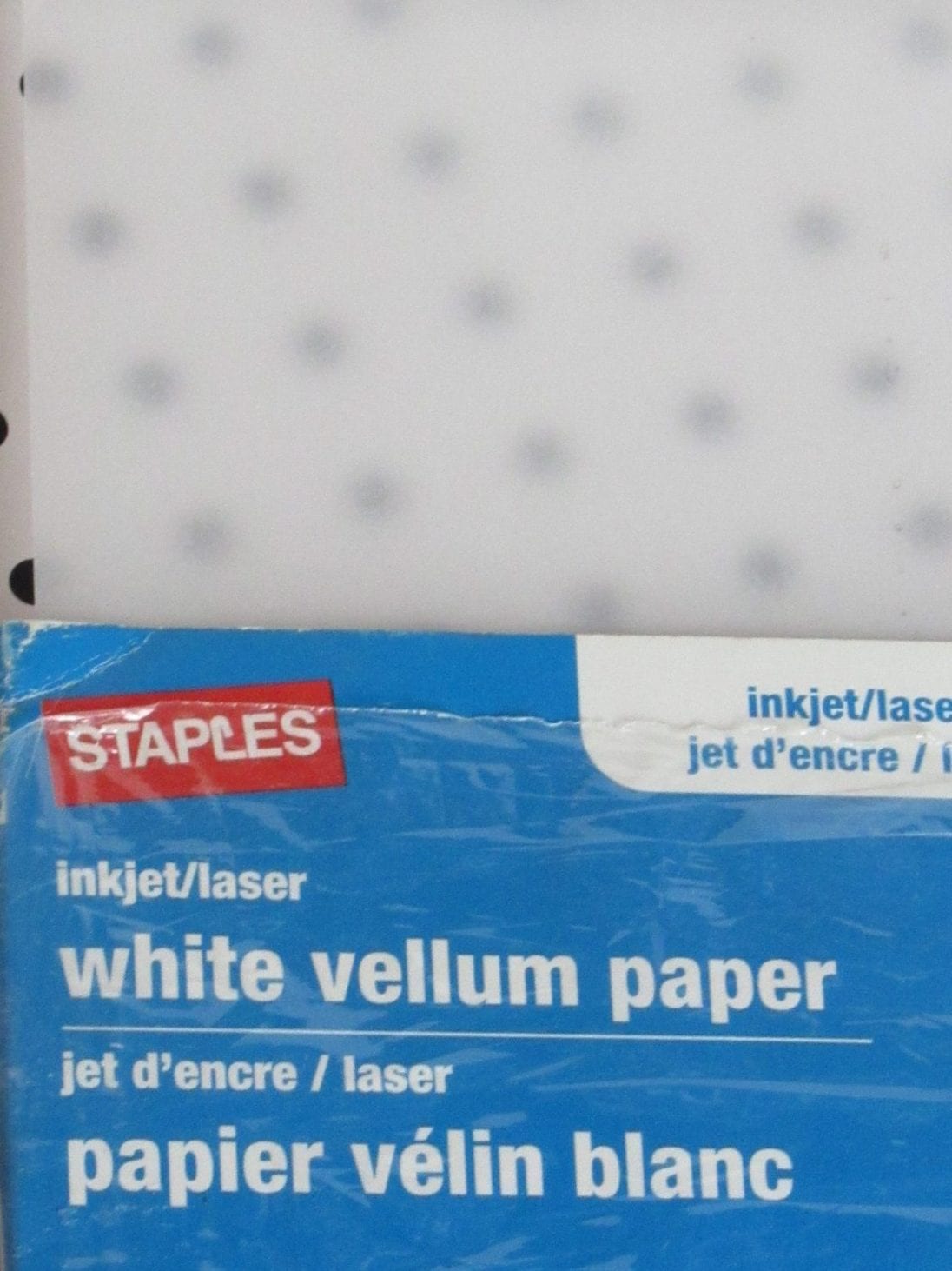 White vellum paper to print for crafts